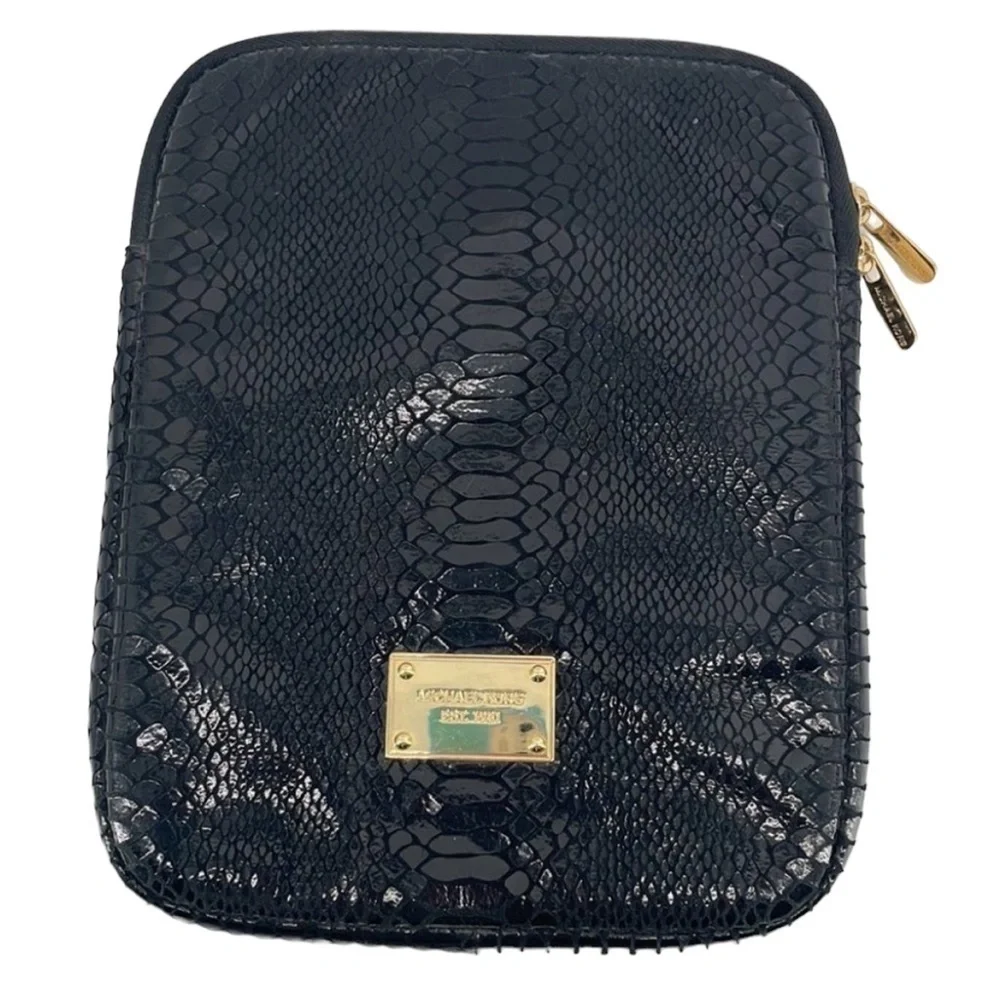 MICHAEL korsLeather python snakeskin ipad padded sleeve case tech accessory